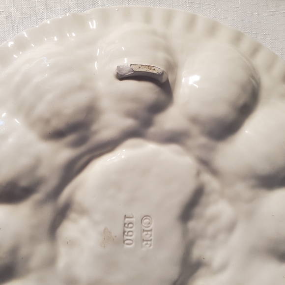 Fitz & Floyd Basket Weave Ceramic Egg Serving Dish Salt & Pepper Shakers Set - Picture 12 of 16